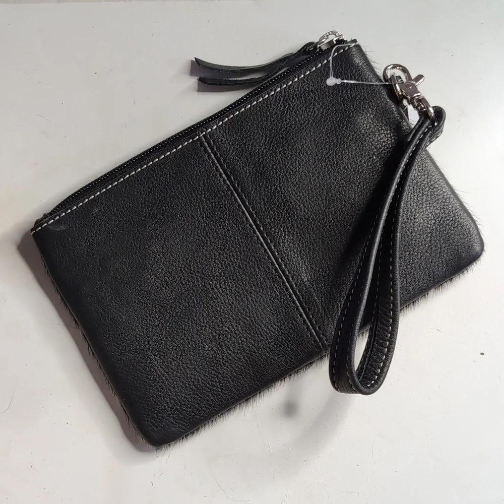 Tooled Leather Cowhide Clutch Purse-NWT - Picture 4 of 8